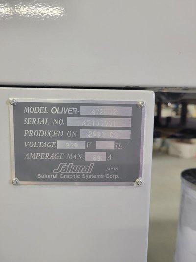 Sakurai Oliver 472ED2 -- 5 Color Offset Press — photo 3