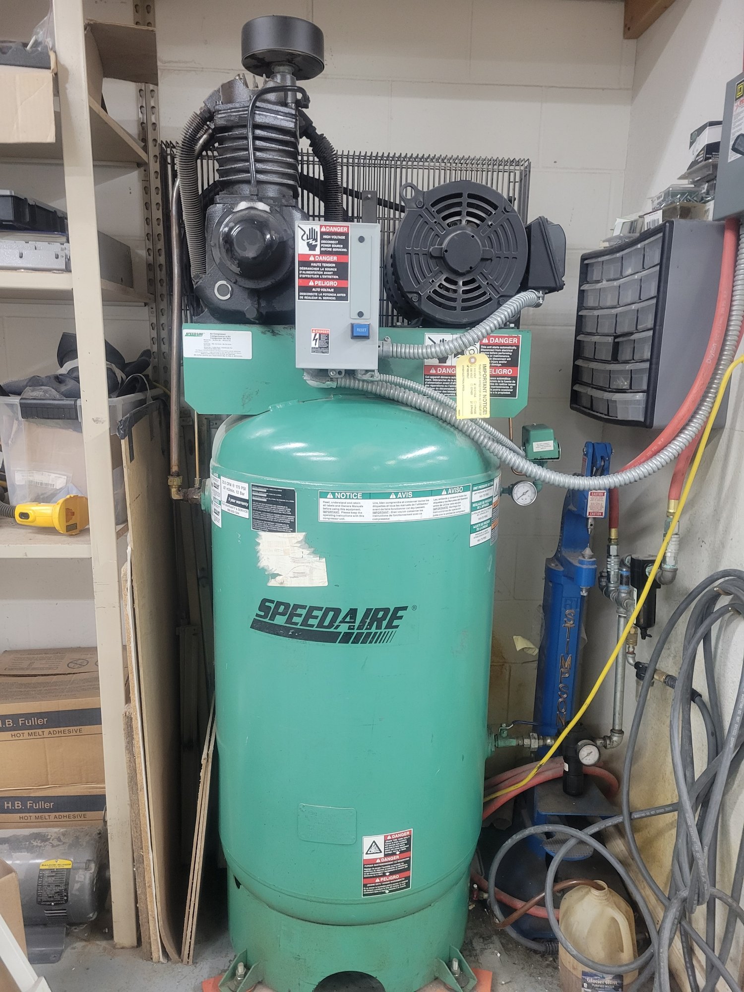 Speedaire Vertical Stationary Air Compressor -- Two-Stage — Speedaire Vertical Two-Stage main photo